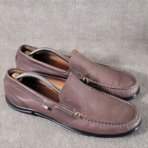 Allen Edmonds Miles Shoes Brown Leather Venetian Slip On Loafers Mens Size 12D